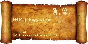 Máj Magdolna névjegykártya