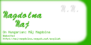 magdolna maj business card