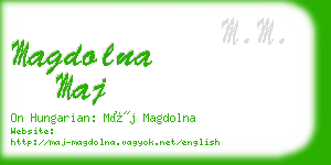 magdolna maj business card